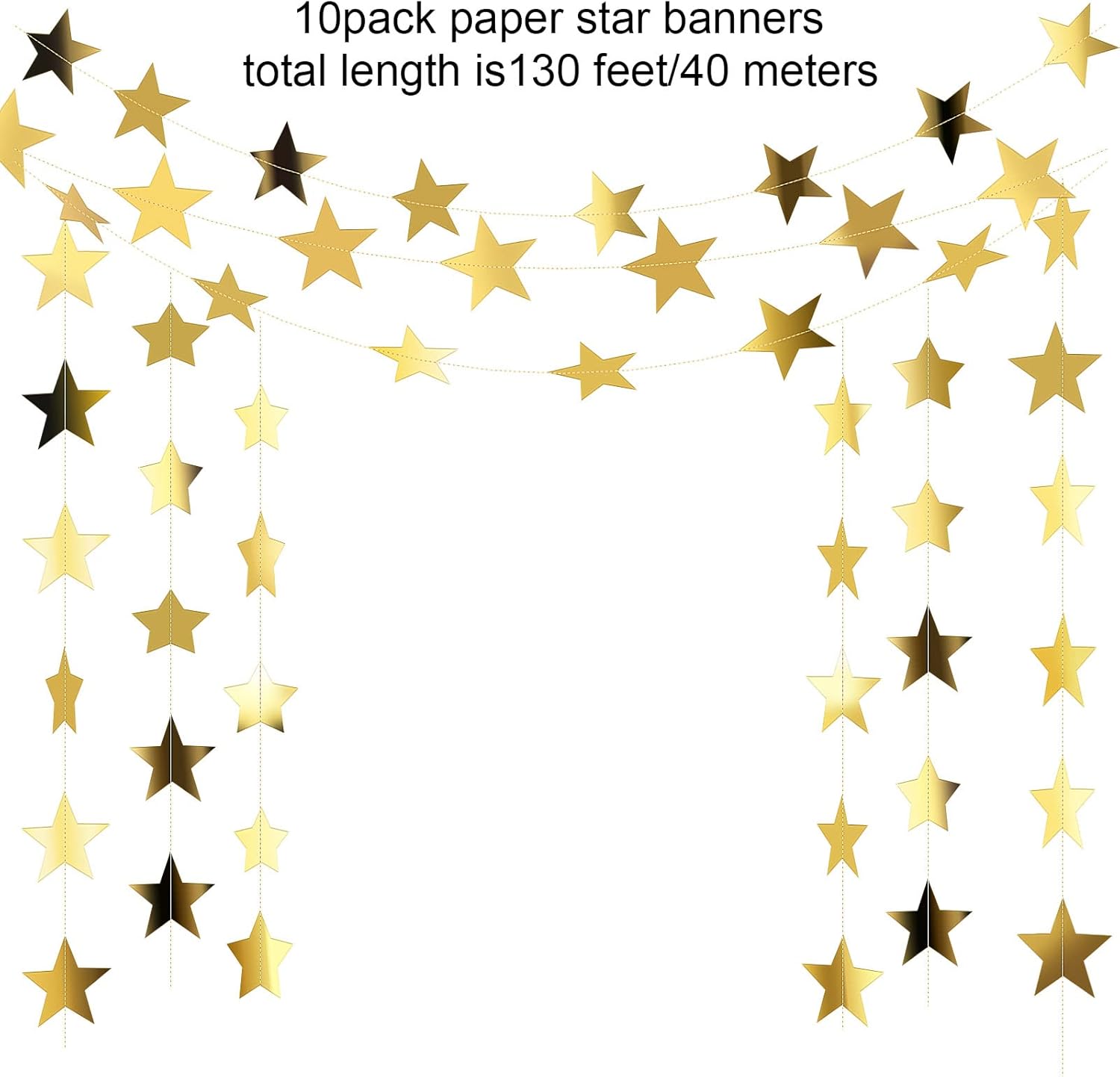 130ft Star Garland Banner for  - Wedding Supply Decor avaliação e preço