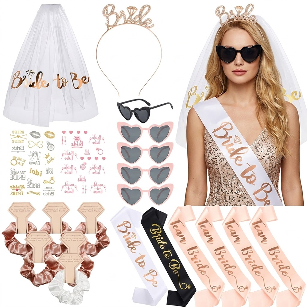 Rose Gold Bachelorette Party D - Wedding Supply Kit avaliação e preço