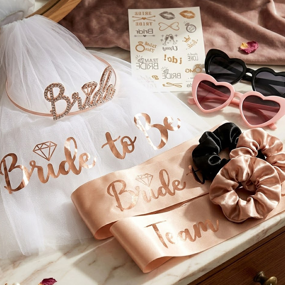 Rose Gold Bachelorette Party D - Wedding Supply Kit avaliação e preço