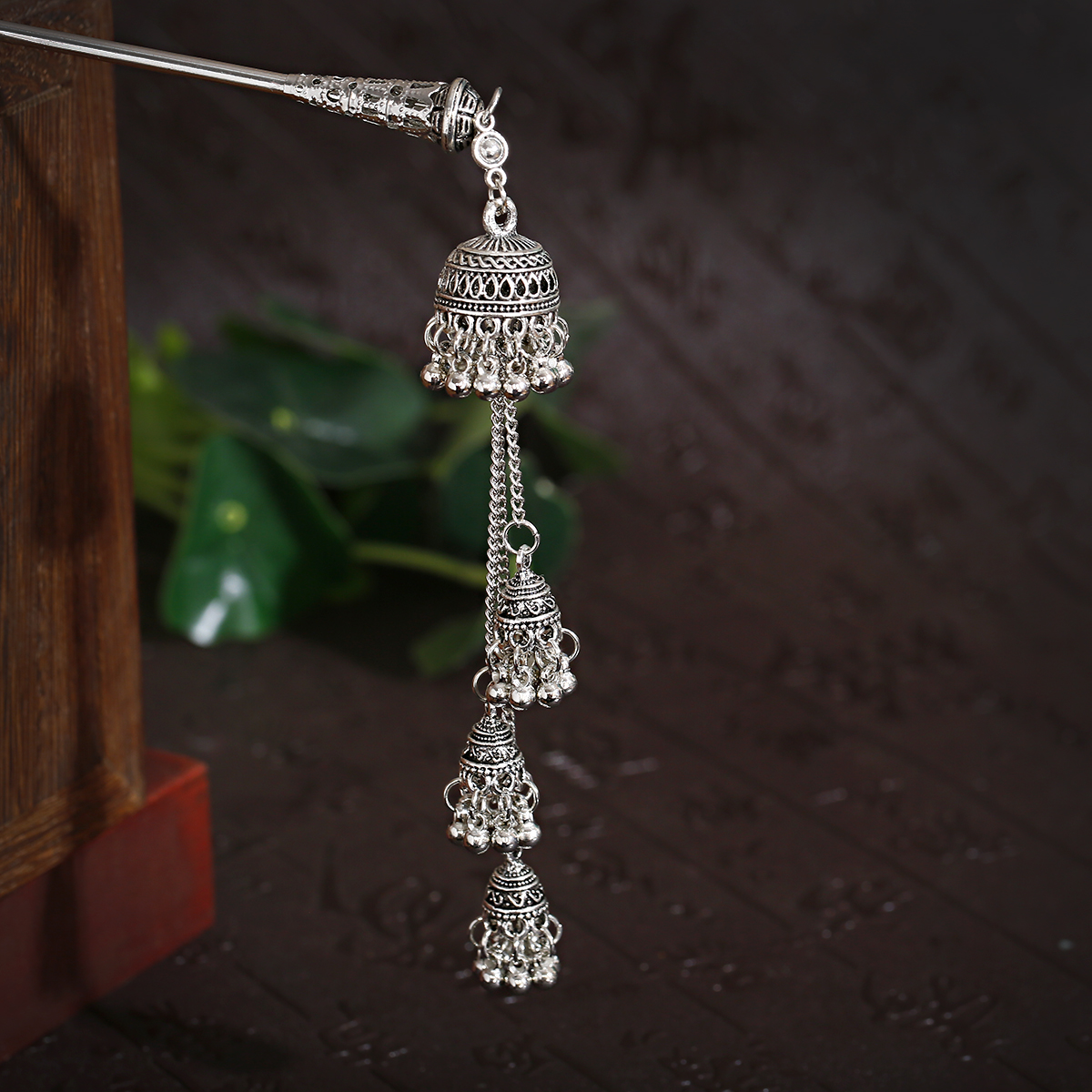 2pcs Vintage Long Tassel Earri - Indian Wedding Supply avaliação e preço